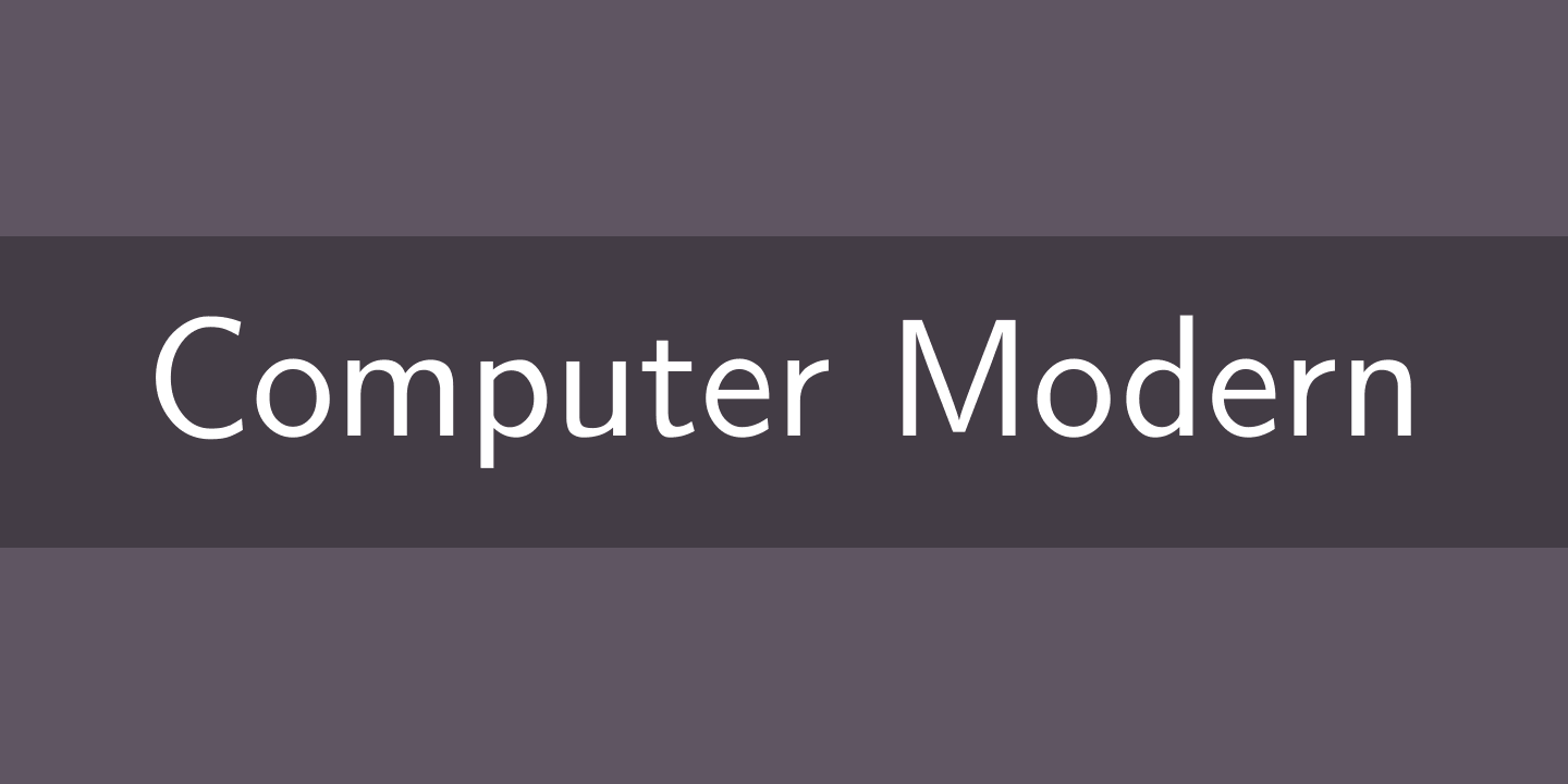 Schriftart Computer Modern